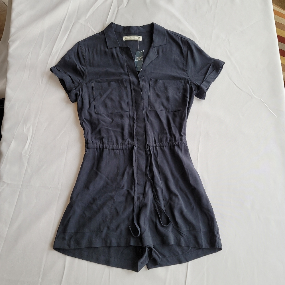 Abercrombie & Fitch Navy Jumpsuit